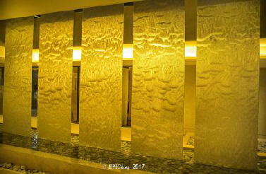淡水溫泉豪宅第3代序列透光水幕夜間風情